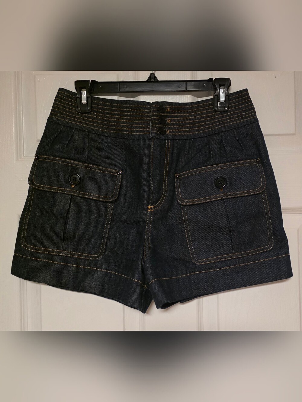 Chloé Raw Denim Cargo Shorts - FR 38 US 6